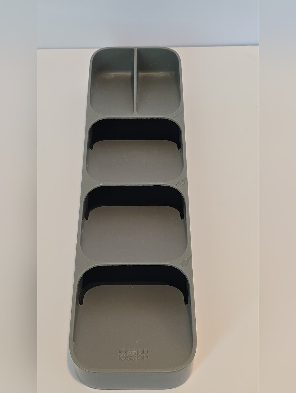 Joseph Drawer Store Compact Utensil Organizer Cutlery Kitchen Silverware Gray